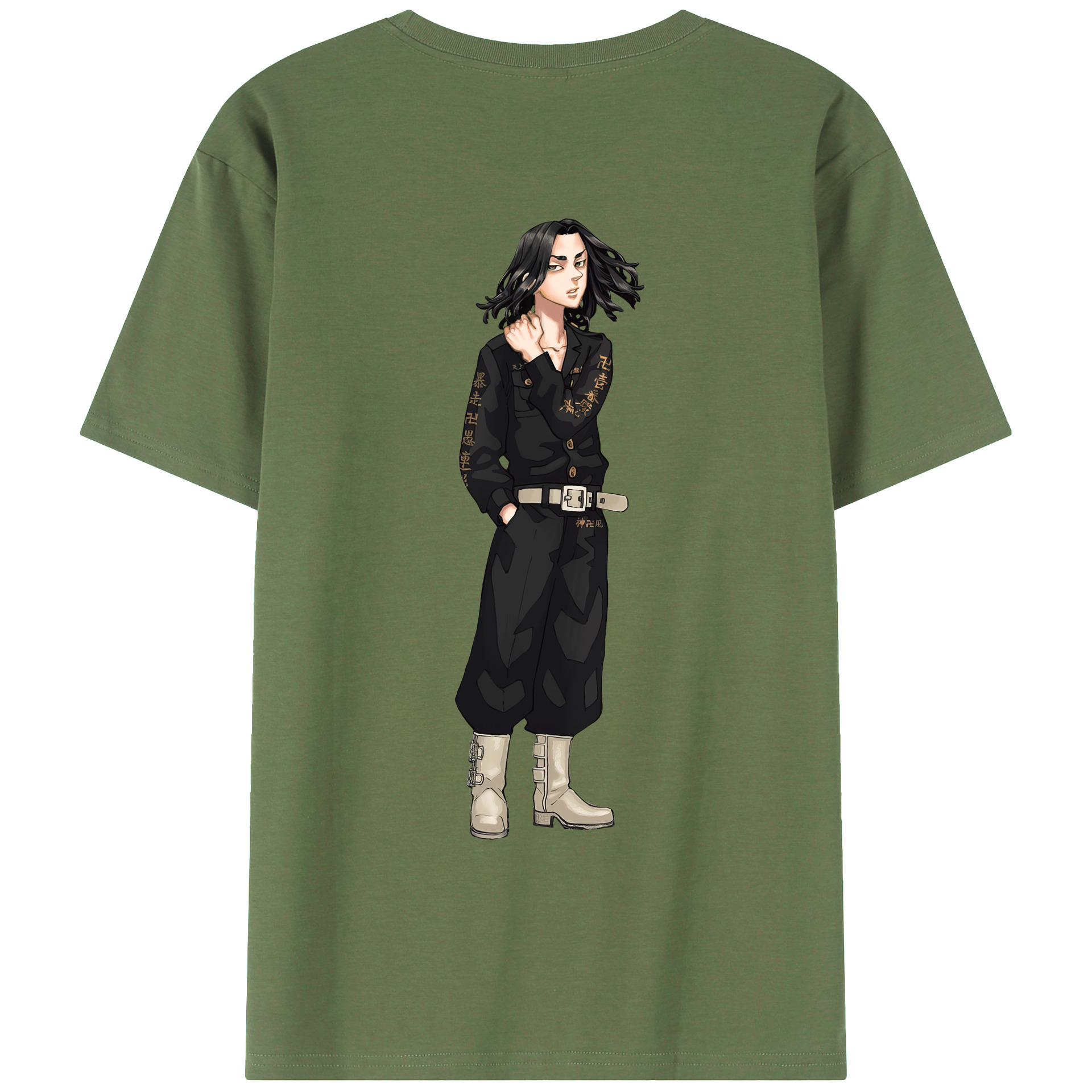 （画像用） 東京リベンジャーズ Tokyo Revengers 綿100％ メンズ半袖Tシャツ（バックプリント） 通気性